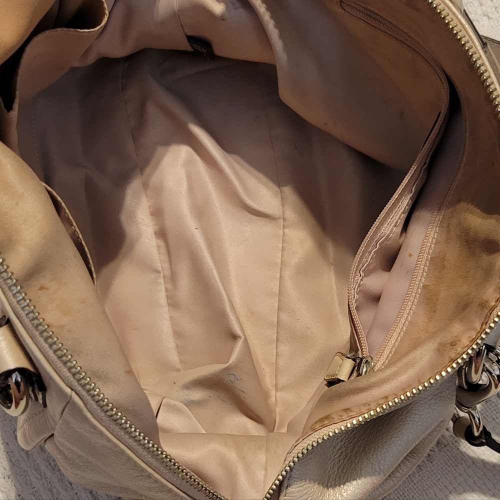 Coach Cream Leather Satchel with Silver Hardware.  Make An Offer! - Picture 12 of 16